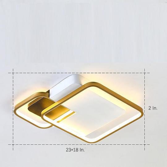 Multiple Square Circular LED Nordic Flush Mount Ceiling Light