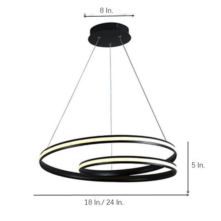 Circular Aluminum LED Chandelier Pendant Light
