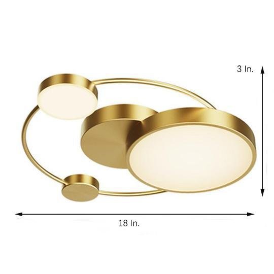 Artistic Circles Design Dimmable LED Modern Flush Mount Ceiling Light