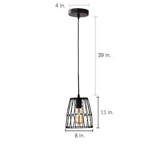 Wire Lantern Country Metal Pendant Light