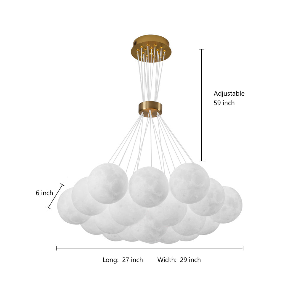 Modern Cluster Globe LED Chandelier Pendant Light