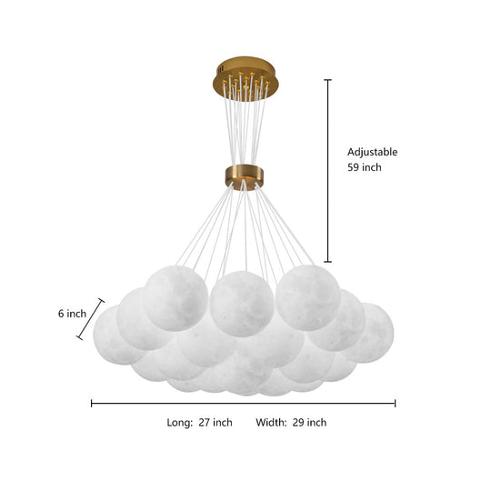 Modern Cluster Globe LED Chandelier Pendant Light
