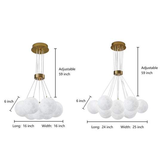 Modern Cluster Globe LED Chandelier Pendant Light
