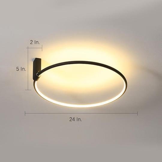 2-Circle Metal Abstract LED Flush Mount Ceiling Light