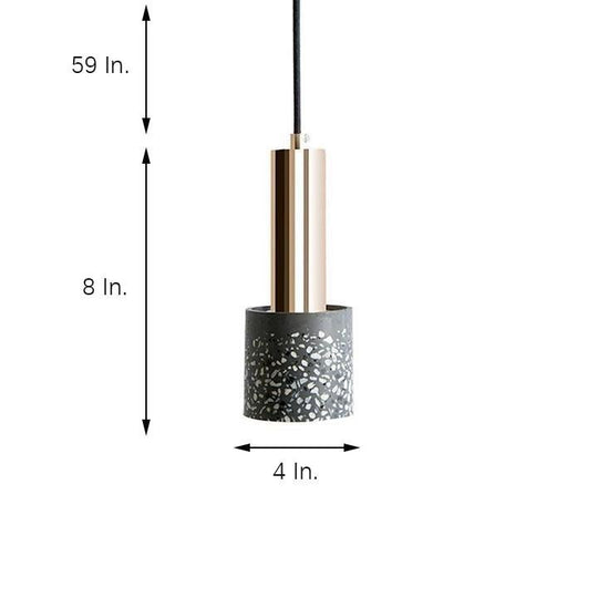 Cylinder Concrete LED Nordic Pendant Light