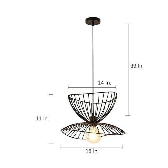 Artistic Double Wire Basket LED Vintage Pendant Light