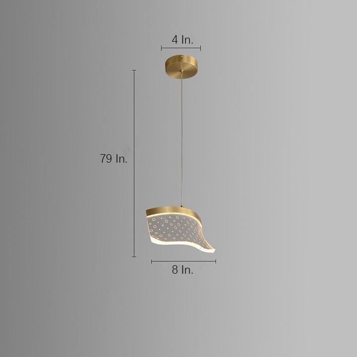Uneven Copper Acrylic Pendant Light for Kitchen Island