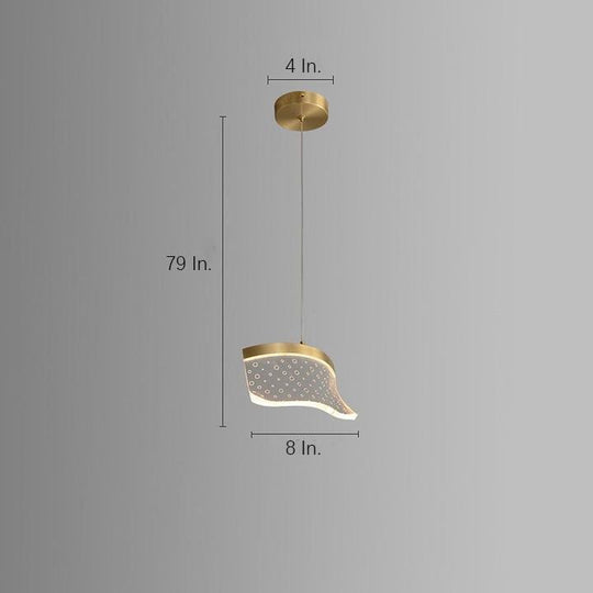 Uneven Copper Acrylic Pendant Light for Kitchen Island