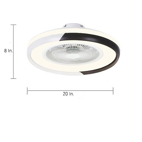 Circular Dimmable Bladeless Ceiling Fan with LED Light