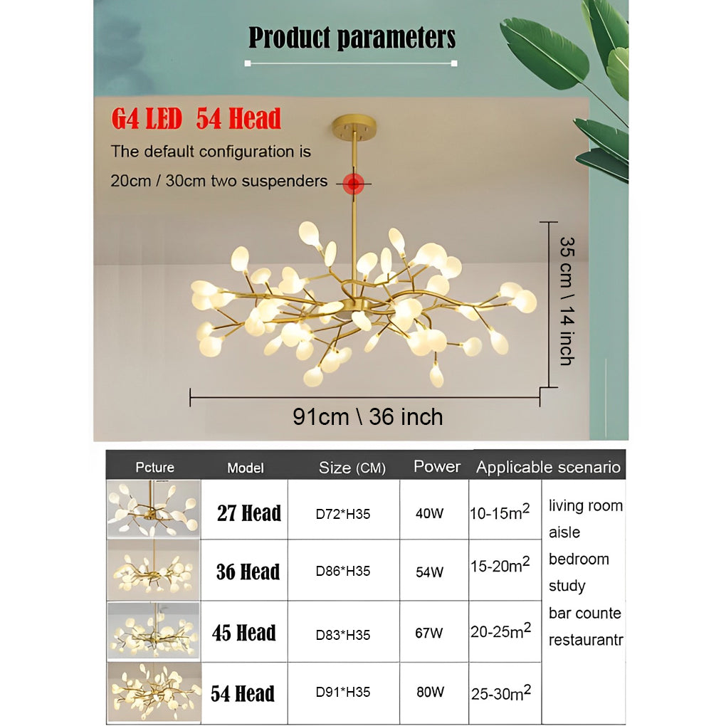 LED Firefly – Sputnik Chandelier Modern Hanging Ceiling Light