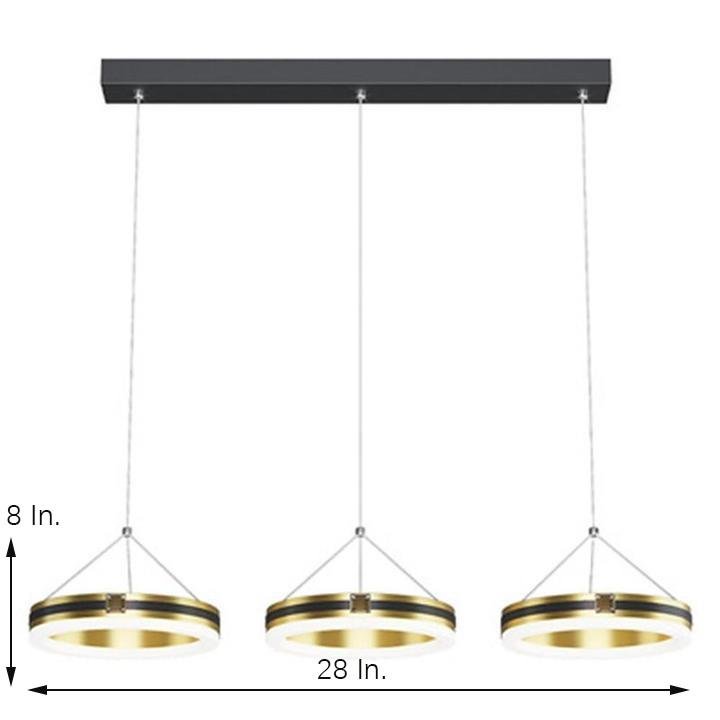 3 Circles Dimmable LED Modern Chandelier
