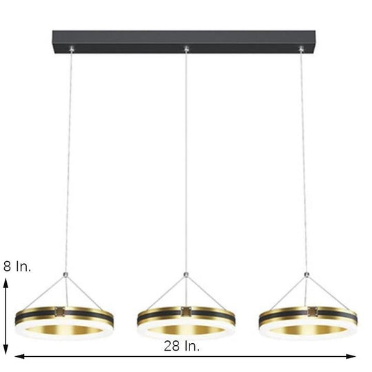 3 Circles Dimmable LED Modern Chandelier