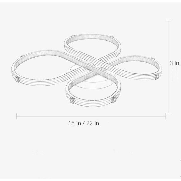 Circle Flower Design Dimmable LED Modern Ceiling Light