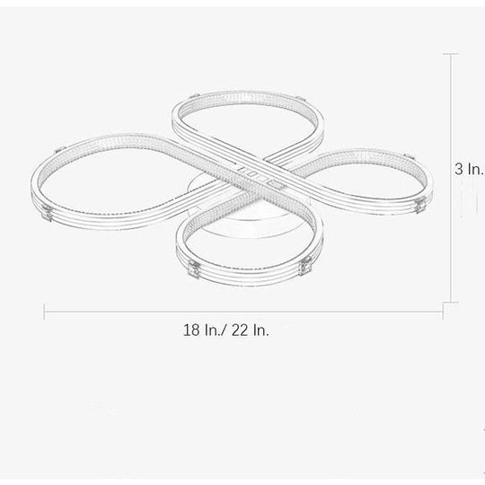 Circle Flower Design Dimmable LED Modern Ceiling Light