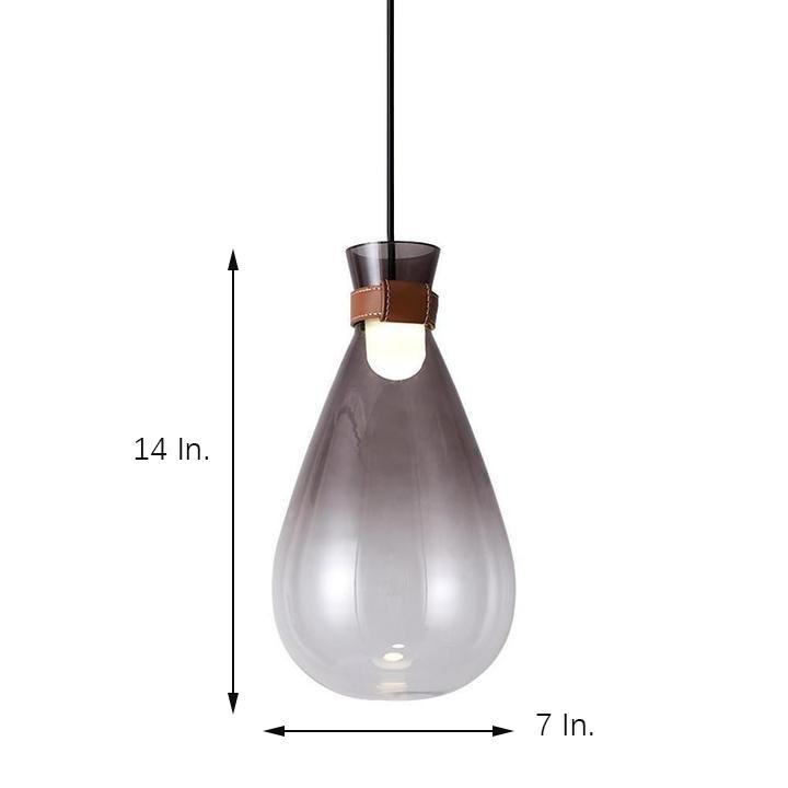 Industrial Teardrop Glass LED Pendant Ceiling Light