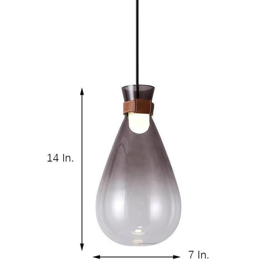 Industrial Teardrop Glass LED Pendant Ceiling Light