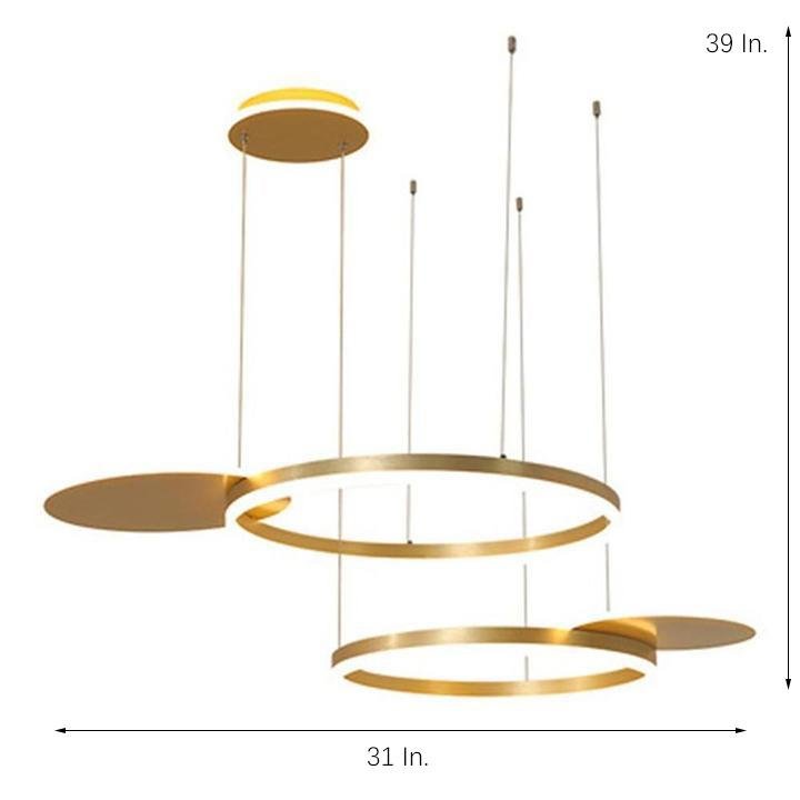 Nordic Circular 5-Light Ring LED Ceiling Chandelier – Streamlined Light Distribution