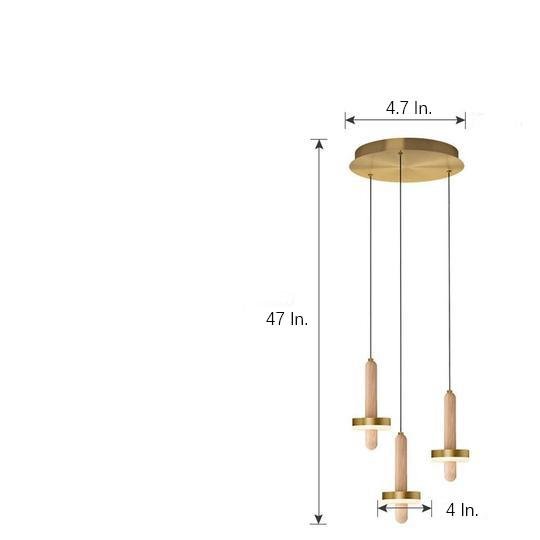 Circle Cylinder LED Gold Nordic Pendant Light