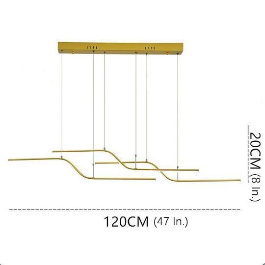 Linear Curved Minimalist LED Modern Chandelier