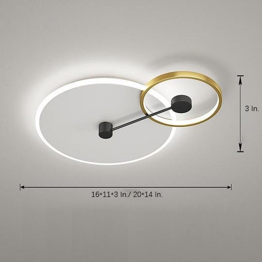 Geometrical Circles Dimmable LED Modern Flush Mount Ceiling Light