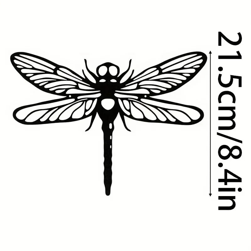 Dragonflies Black Metal Wall Art Decor
