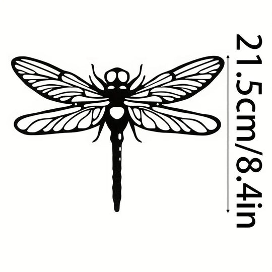 Dragonflies Black Metal Wall Art Decor