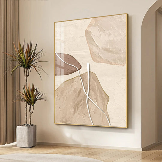 Earthy Tones Zen Stones Canvas Wall Art Unframed