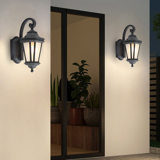 Minimalist Frosted Glass European-Style Outdoor Wall Lamp