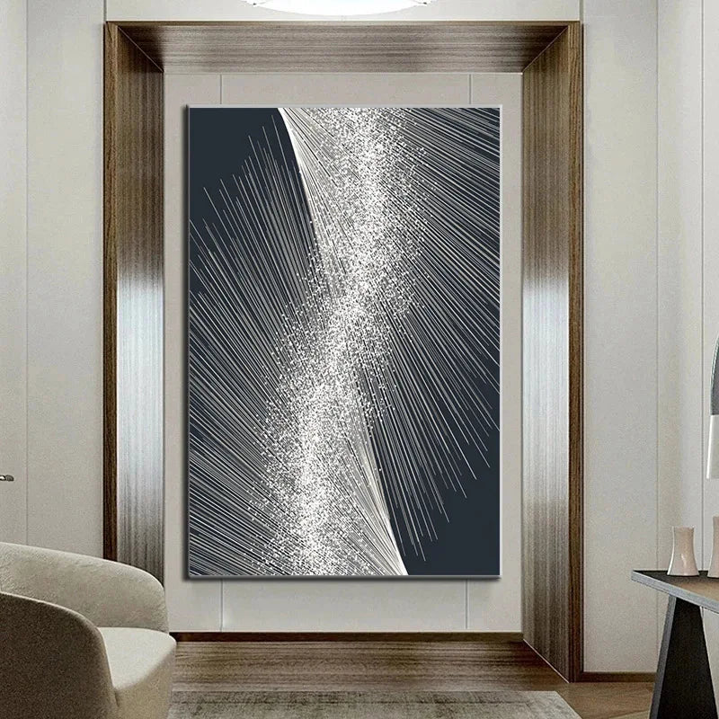 Fine Lines Modern Aesthetics Abstract Canvas Wall Art Unframed