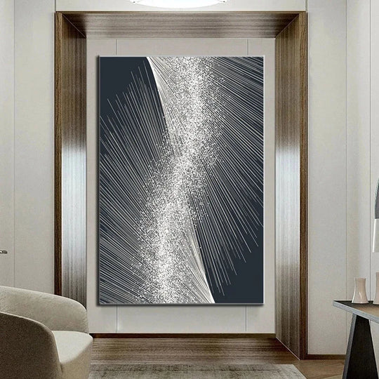 Fine Lines Modern Aesthetics Abstract Canvas Wall Art Unframed