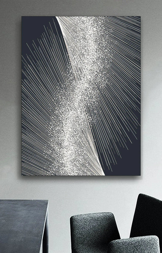 Fine Lines Modern Aesthetics Abstract Canvas Wall Art Unframed