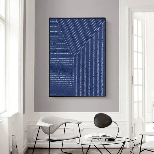 Fine Lines Modern Aesthetics Abstract Canvas Wall Art Unframed