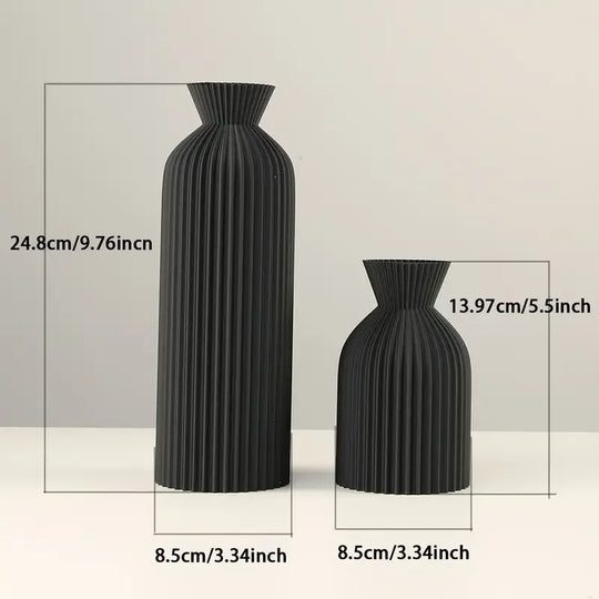 Fluted Modern Decorative Vase Table Centerpiece Decor