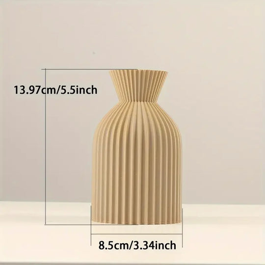 Fluted Modern Decorative Vase Table Centerpiece Decor