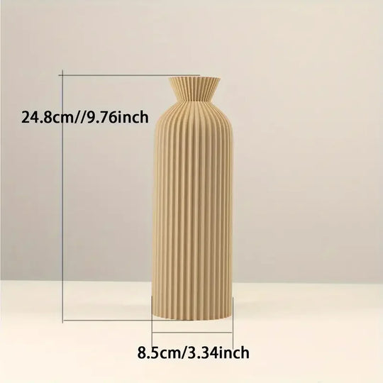 Fluted Modern Decorative Vase Table Centerpiece Decor