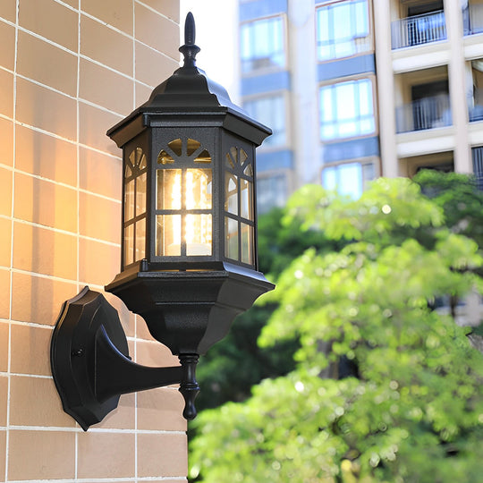 European Style Waterproof LED Glass Outdoor Wall Lamp