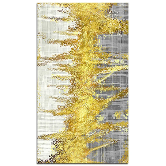 Golden Rain Abstract Vertical Canvas Wall Art