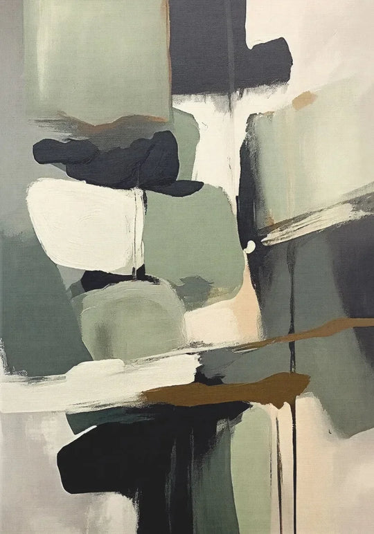 Neutral Abstract Canvas Wall Art For Modern Interiors Unframed