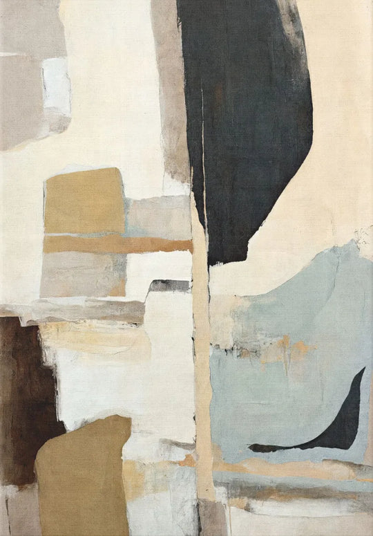 Neutral Abstract Canvas Wall Art For Modern Interiors Unframed