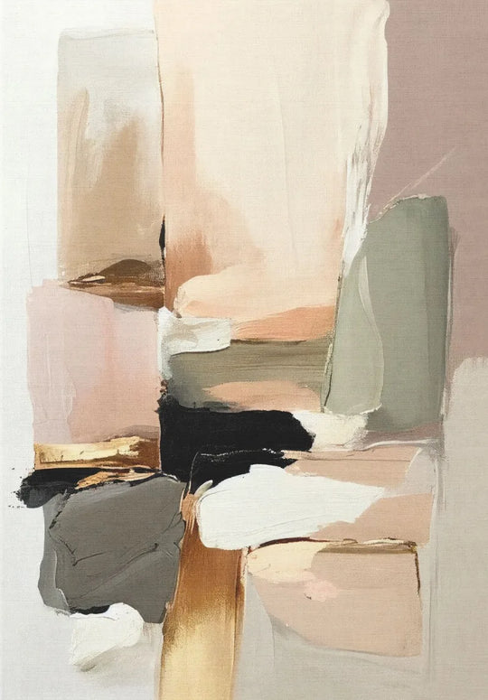 Neutral Abstract Canvas Wall Art For Modern Interiors Unframed