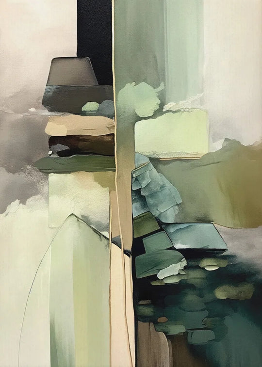 Neutral Abstract Canvas Wall Art For Modern Interiors Unframed