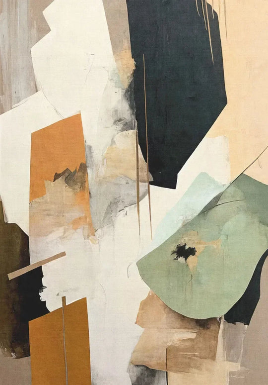 Neutral Abstract Canvas Wall Art For Modern Interiors Unframed