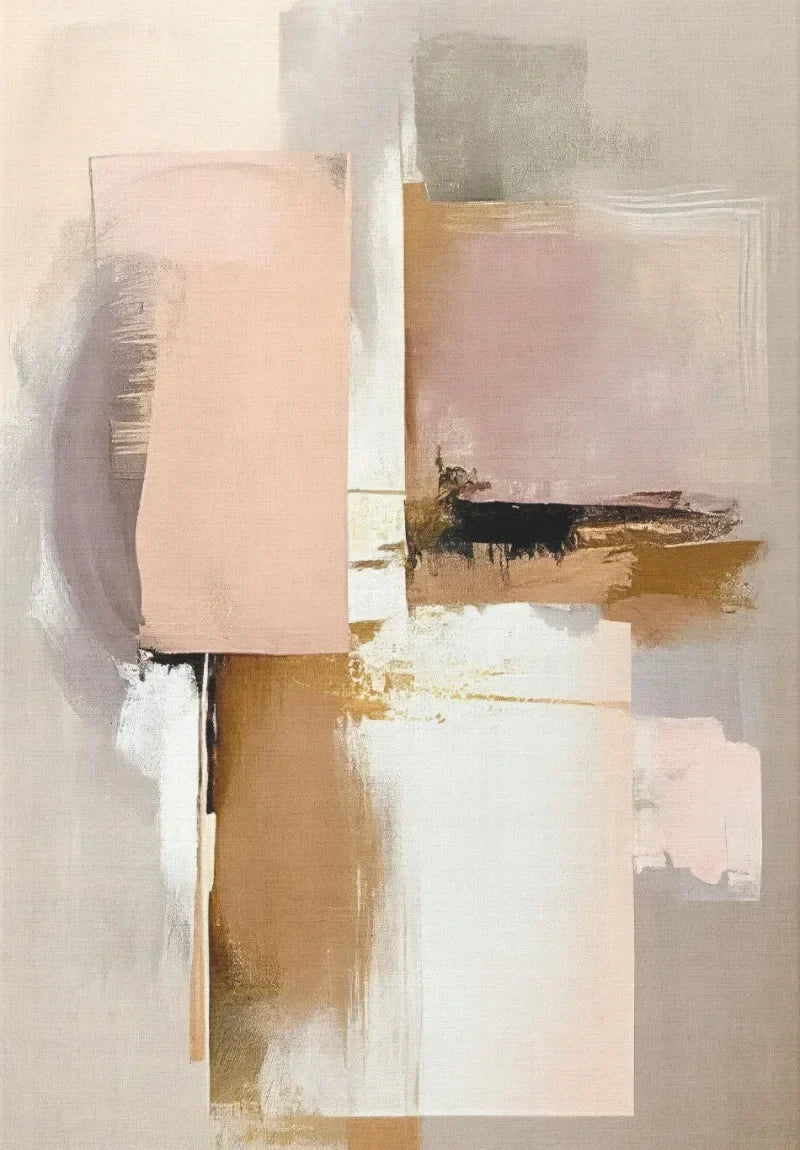 Neutral Abstract Canvas Wall Art For Modern Interiors Unframed