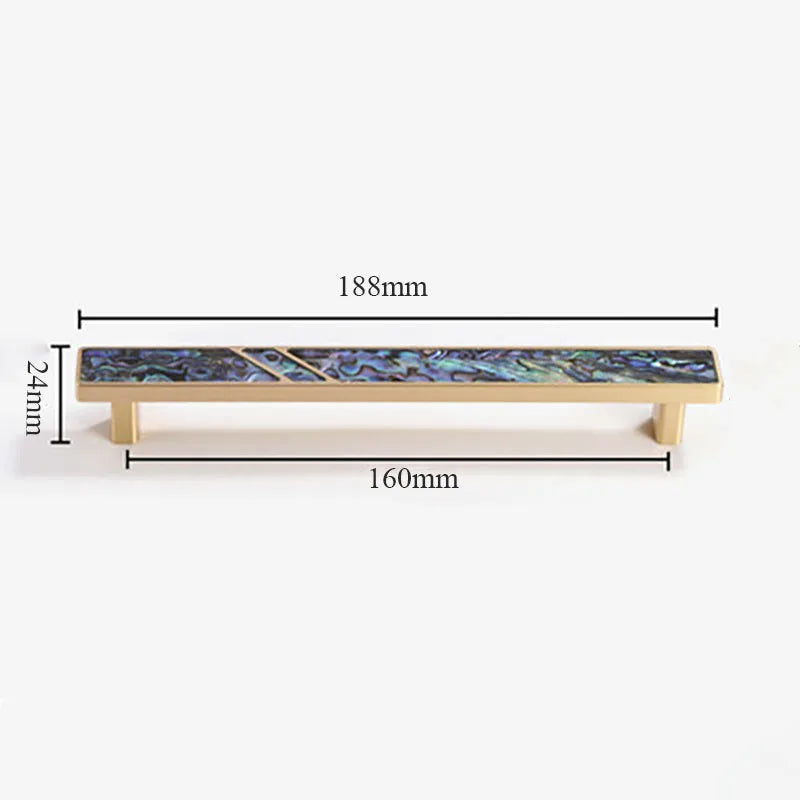 Brass Furniture Handles with Natural Shell – Modern Knobs for Cabinets, Drawers, and Wardrobes