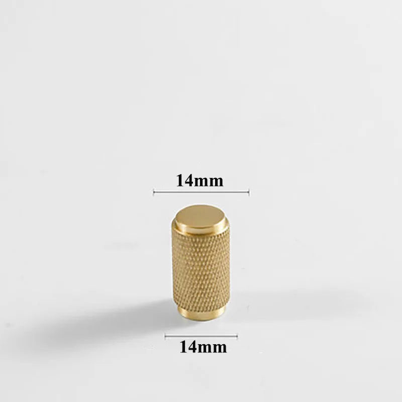 Brass Textured Cabinet Handles – Knurled Pulls and Knobs for Furniture