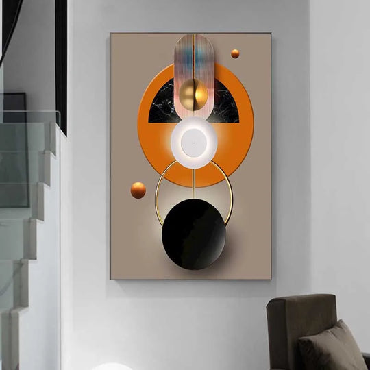 Modern Architectural Abstract Geometric Canvas Wall Art
