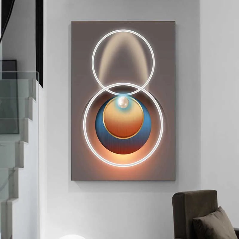 Modern Architectural Abstract Geometric Canvas Wall Art