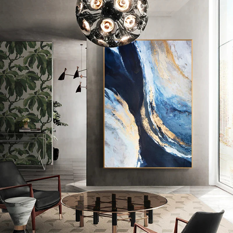 Atmospheric Blue Marble Print Canvas Wall Art