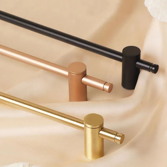 Long Gold and Black Brass Cabinet Handles – Adjustable Bar Pulls for Furniture and Glass Doors (265–1000mm)