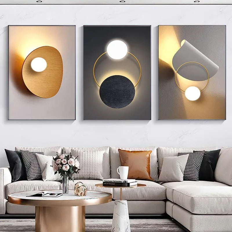 Modern Architectural Abstract Geometric Canvas Wall Art